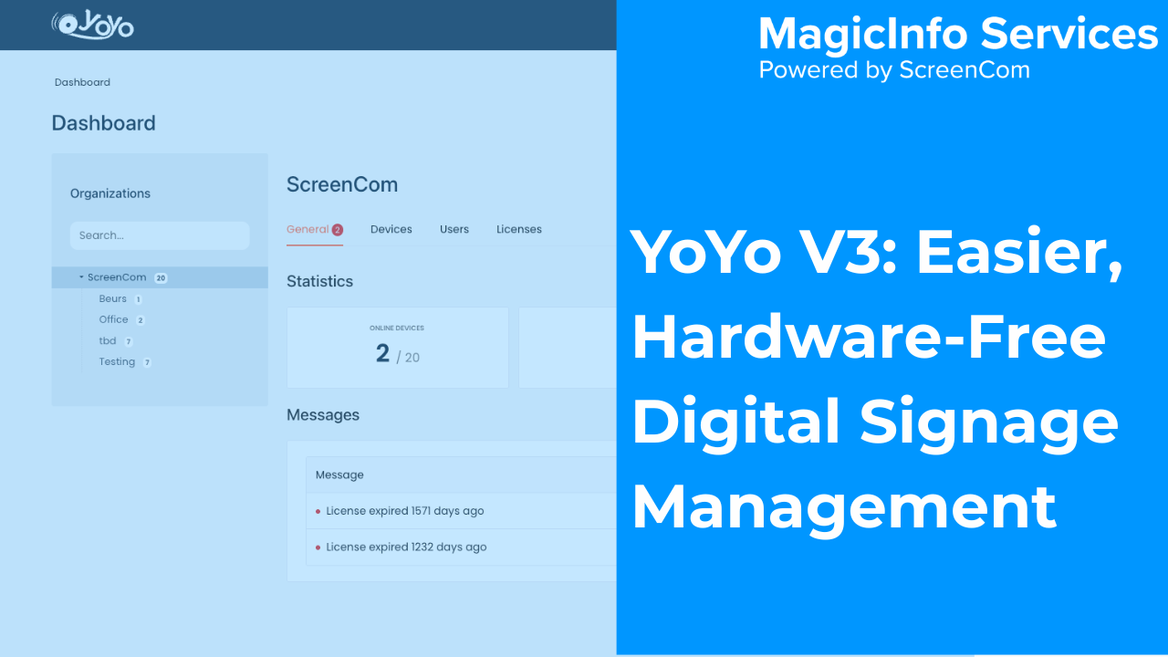 YoYo V3: Easier,Hardware-Free Digital Signage Management  